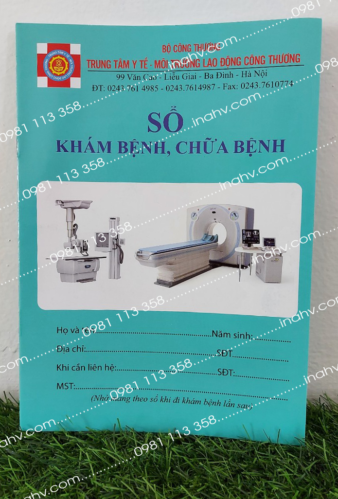 Mẫu in Sổ khám chữa bệnh TT Y tế môi trường