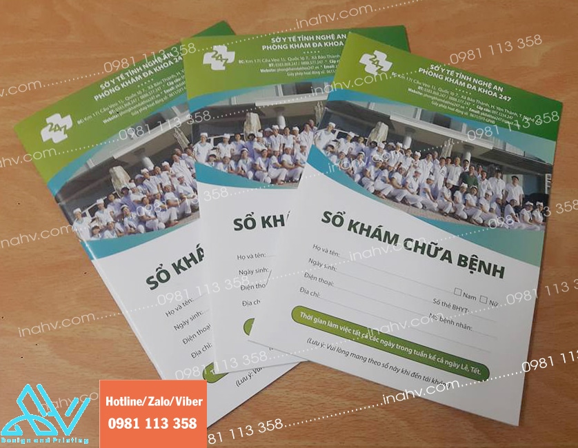 Mẫu in sổ khám bệnh PK Đa khoa 247